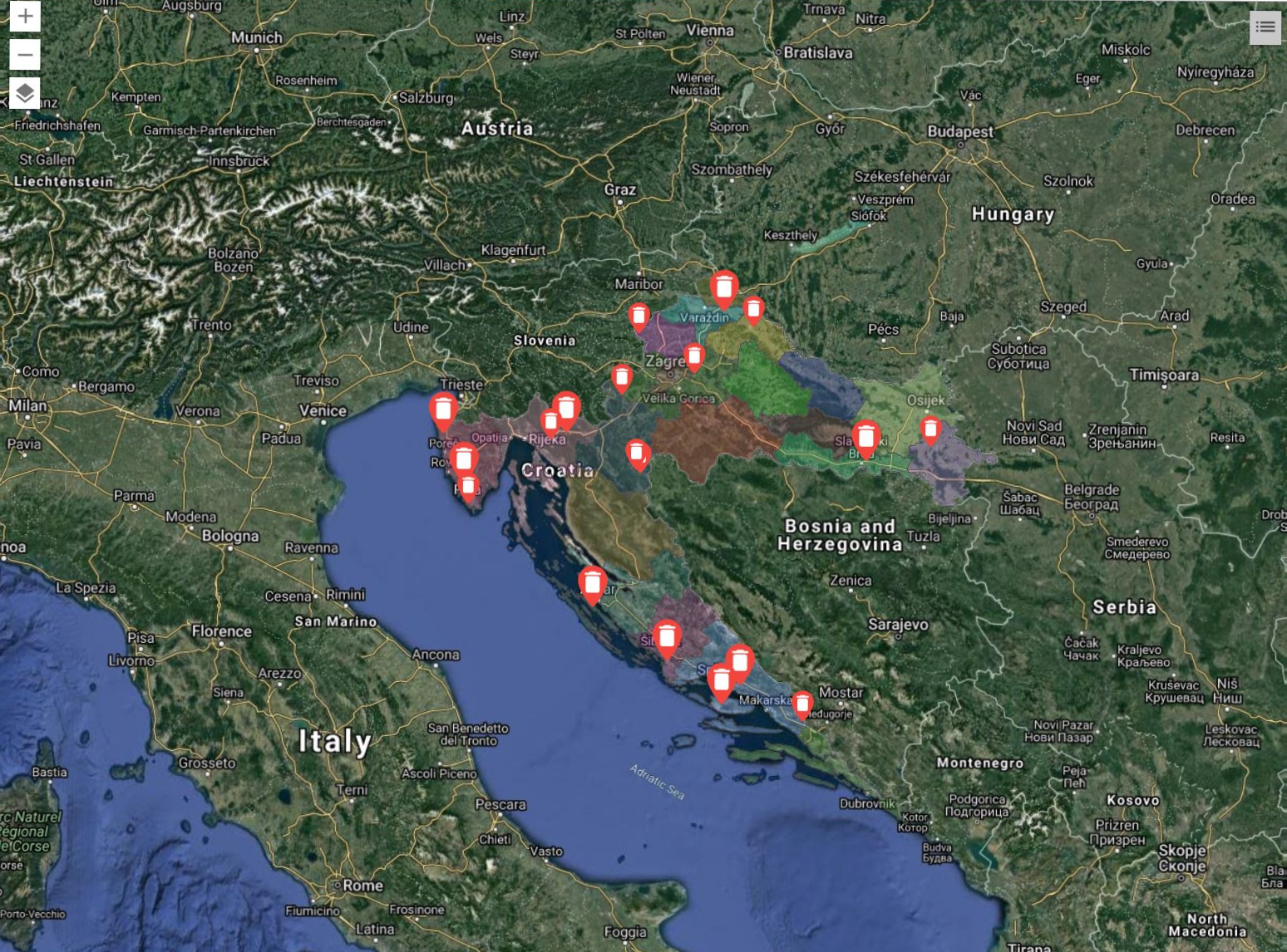 Sustav za prijavu lokacija odbačenog otpada